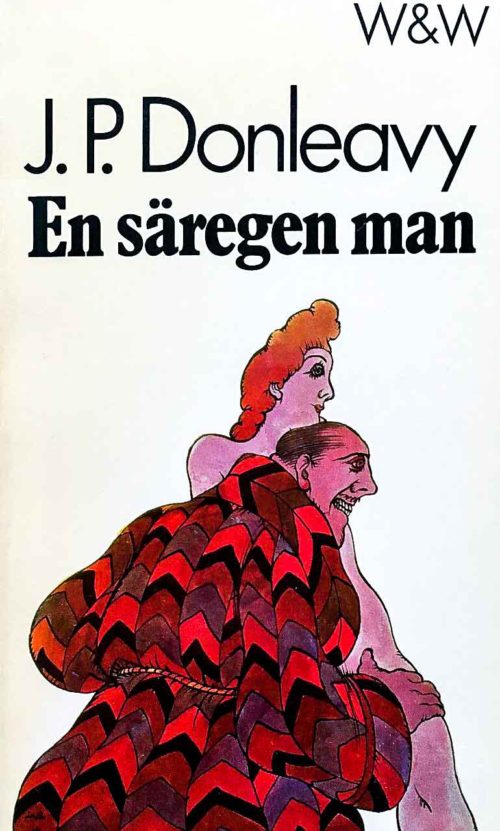 En sliskig man i morgonrock som lägger sin hand på en kvinna.