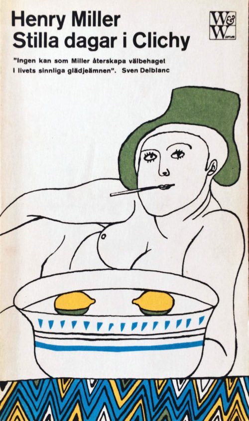 En rökande illustrerad kvinna.